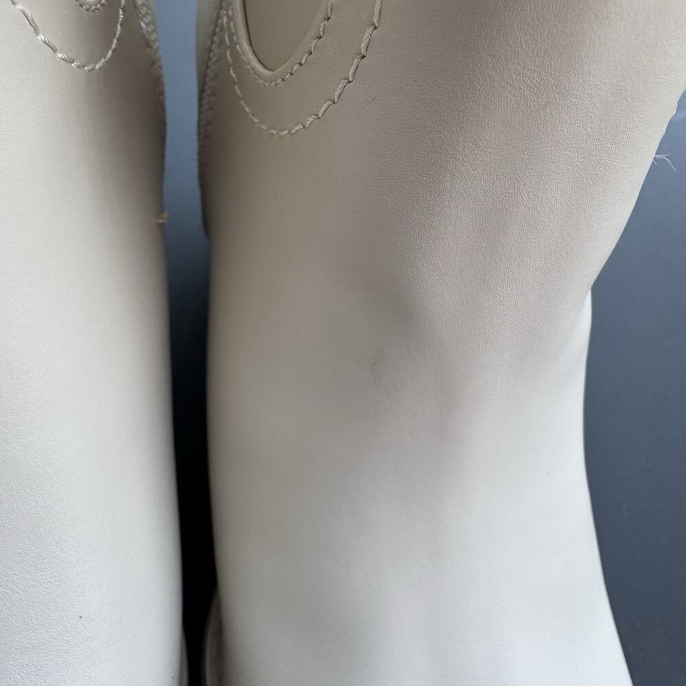 Madden NYC Women's SIZE 8 Embroidered Tall Western Boots color BONE Ivory - Picture 11 of 16